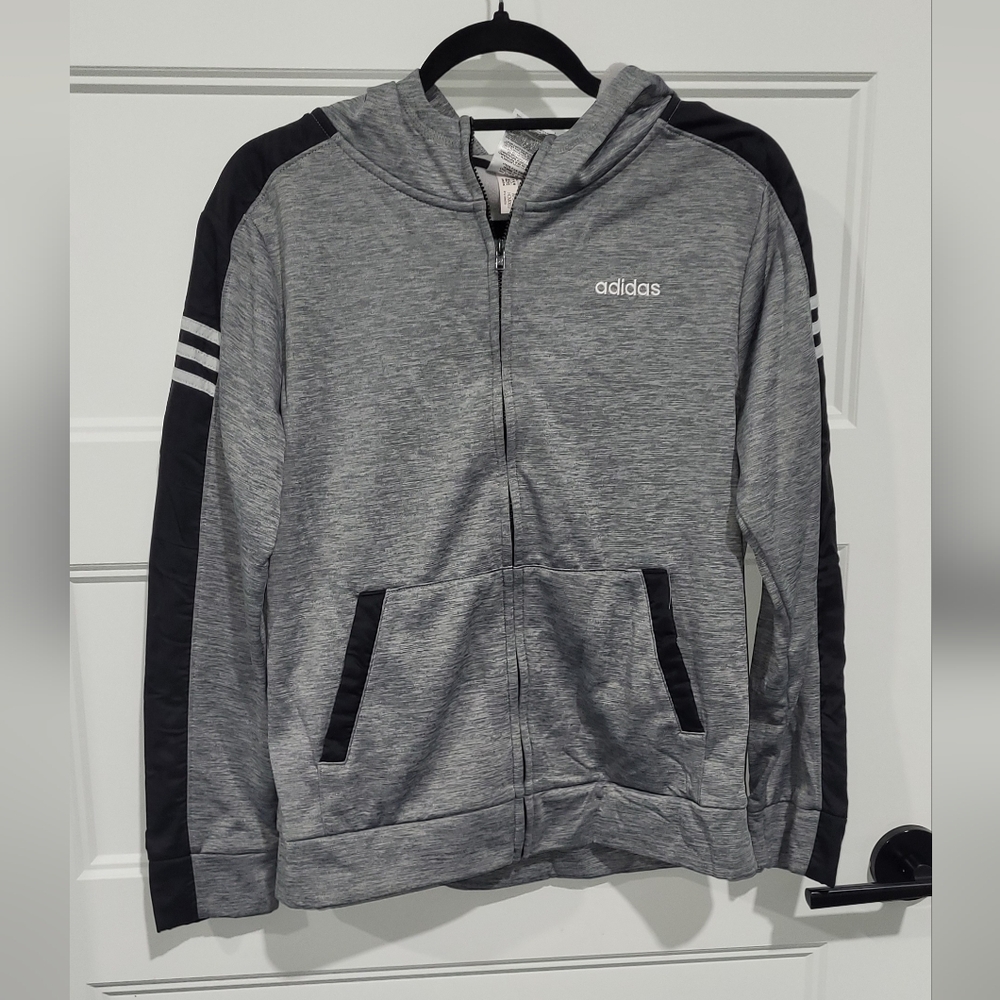 Adidas zip up hoodie youth size 14/16